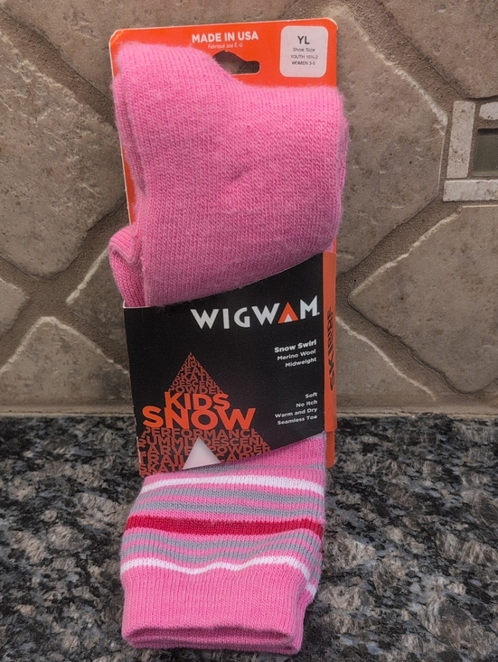 Wigwam Other - Kids/Women's Sno Merino Wool Midweight  Socks - Pink